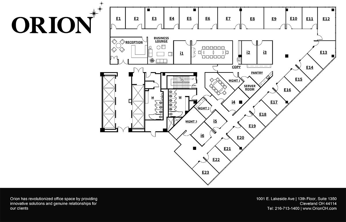 1001 Lakeside Avenue Floor Plan - Orion Office Space